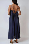 Navy Tie Back Cami Maxi Dress
