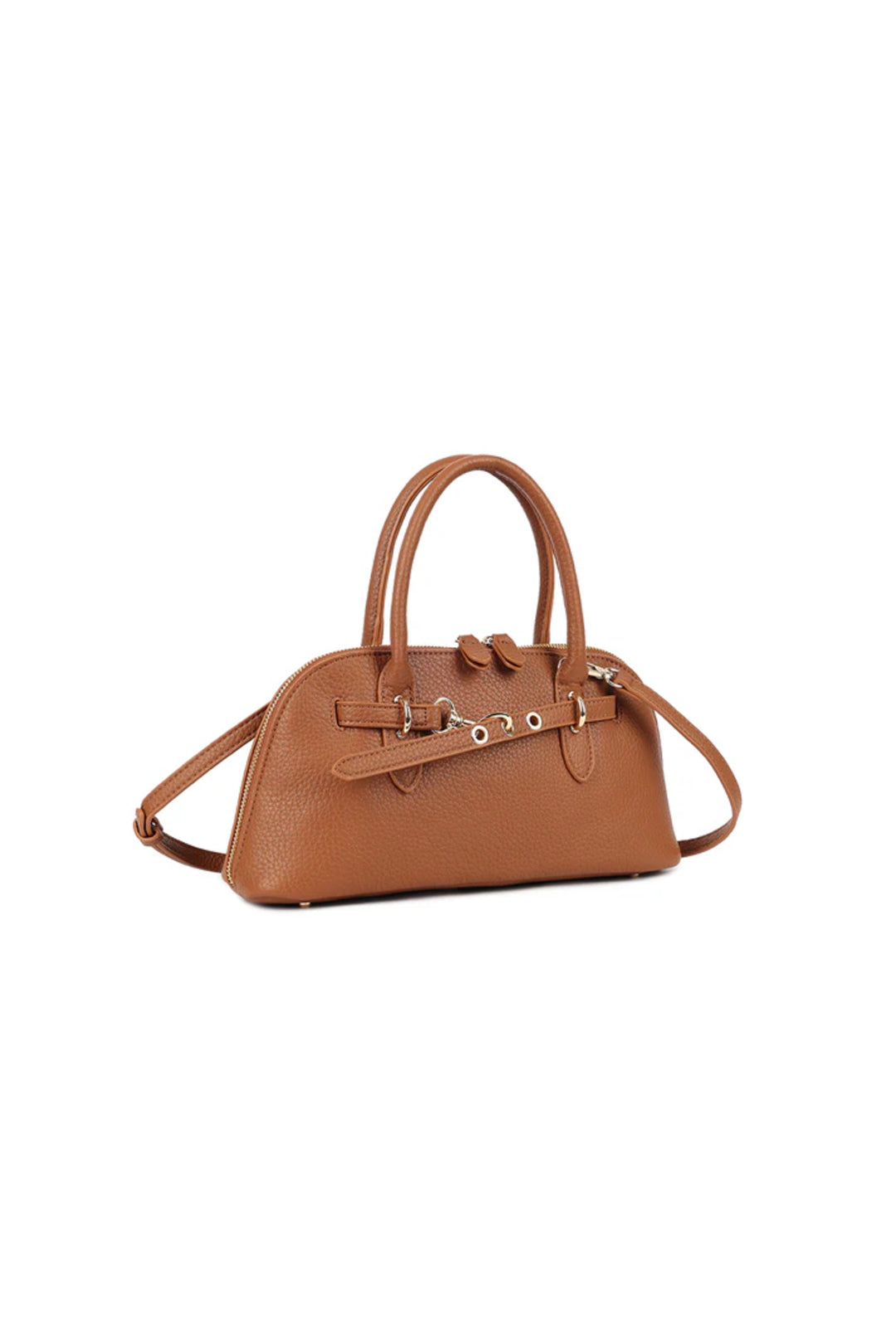 Tan Top Handle Handbag