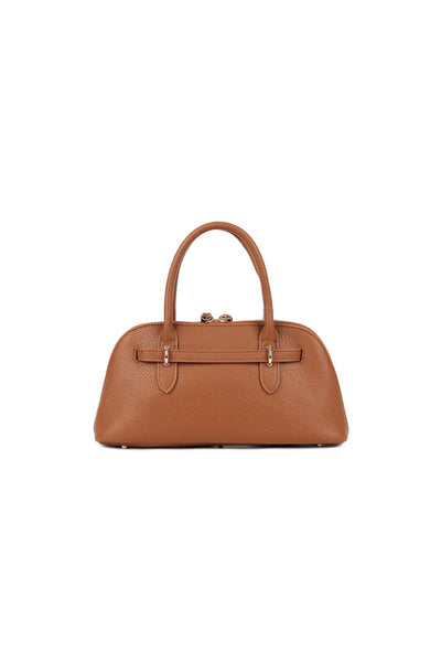 Tan Top Handle Handbag