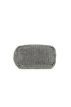 Silver Crystal Kiss Lock Clutch Bag