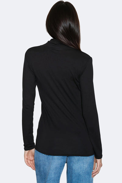Black Turtleneck Long Sleeve Top