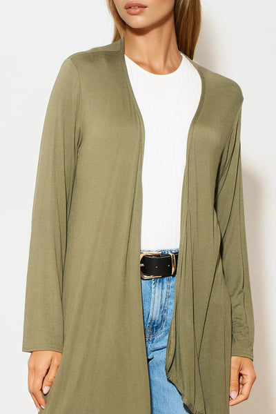 Khaki Waterfall Cardigan