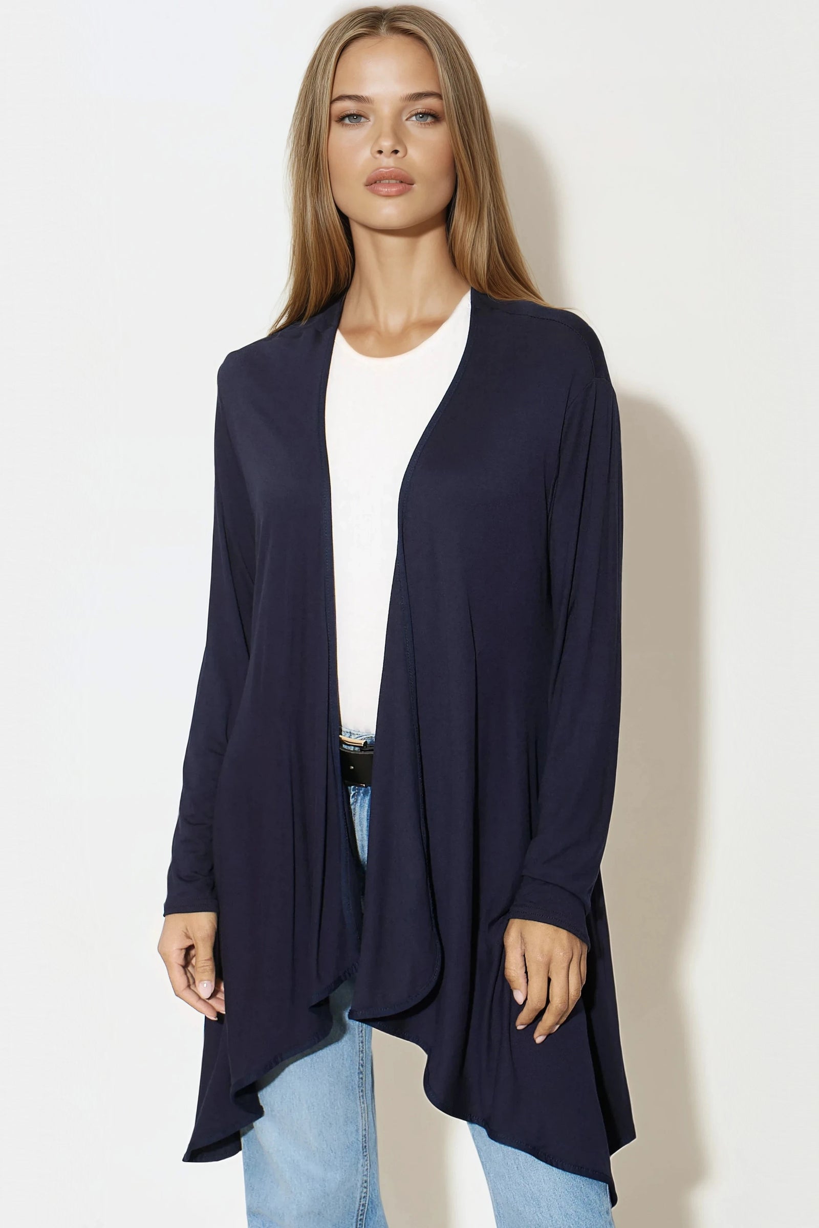 Navy Waterfall Cardigan