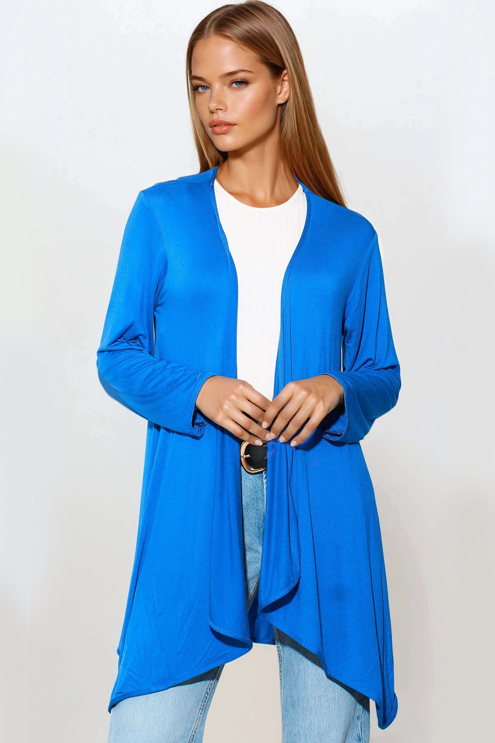 Royal Blue Waterfall Cardigan