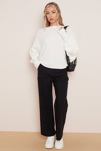 Black Wide Leg Trousers