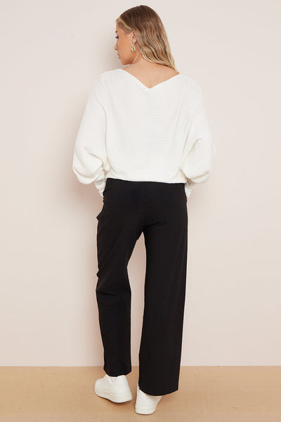 Black Wide Leg Trousers