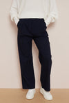 Navy Wide Leg Trousers