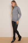 Grey Wool Blend Roll Neck Jumper