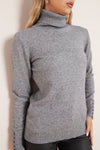 Grey Wool Blend Roll Neck Jumper