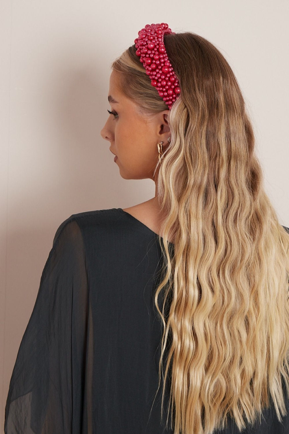 Red Pearl Chunky Headband