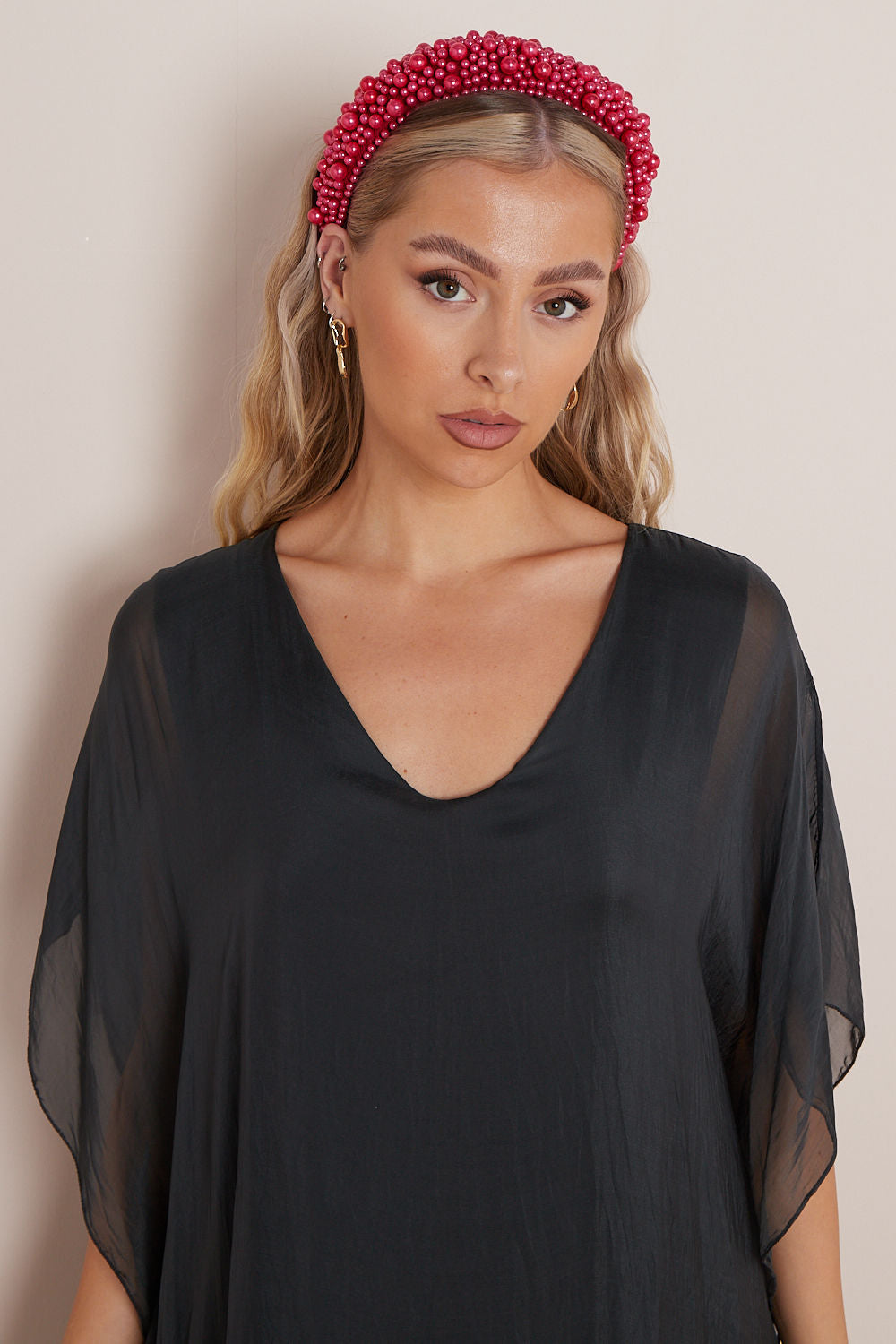 Red Pearl Chunky Headband