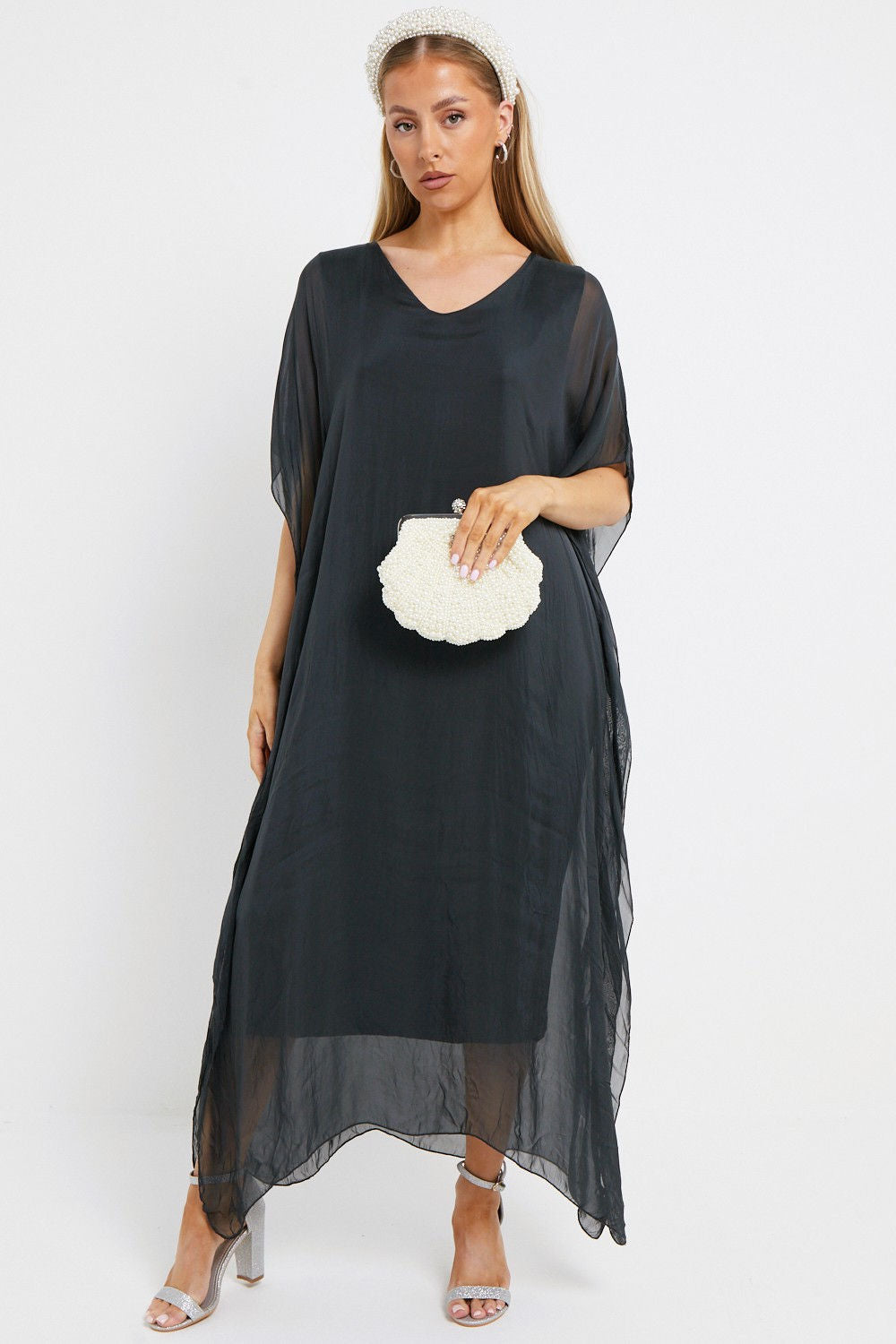 Silk kaftan maxi dress new arrivals