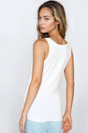 White Cotton Vest Top