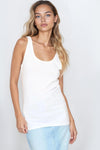 White Cotton Vest Top