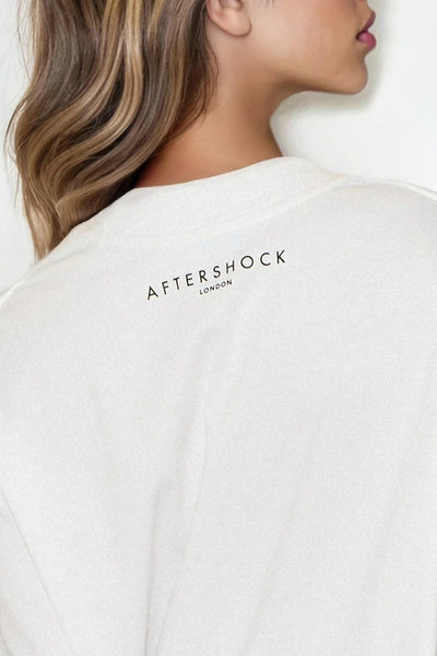 White Logo Cotton Oversized T Shirt