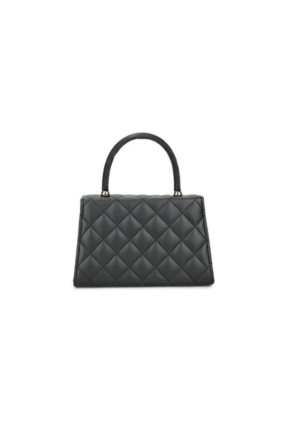 Black Small Top Handle Chain Bag