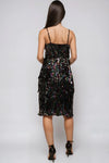 Multicolour Sequin Velvet Mini Wrap Dress