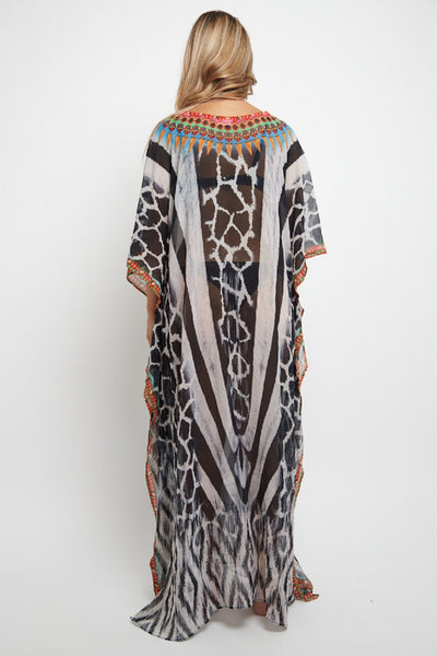 Black Maxi Beach Dress Kaftan