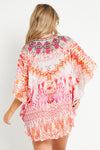 Pink Short Beach Dress Kaftan