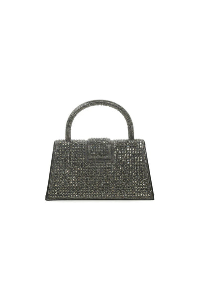 Black Top Handle Evening Bag