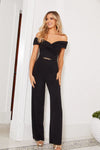 Bryan Black Bardot Jumpsuit