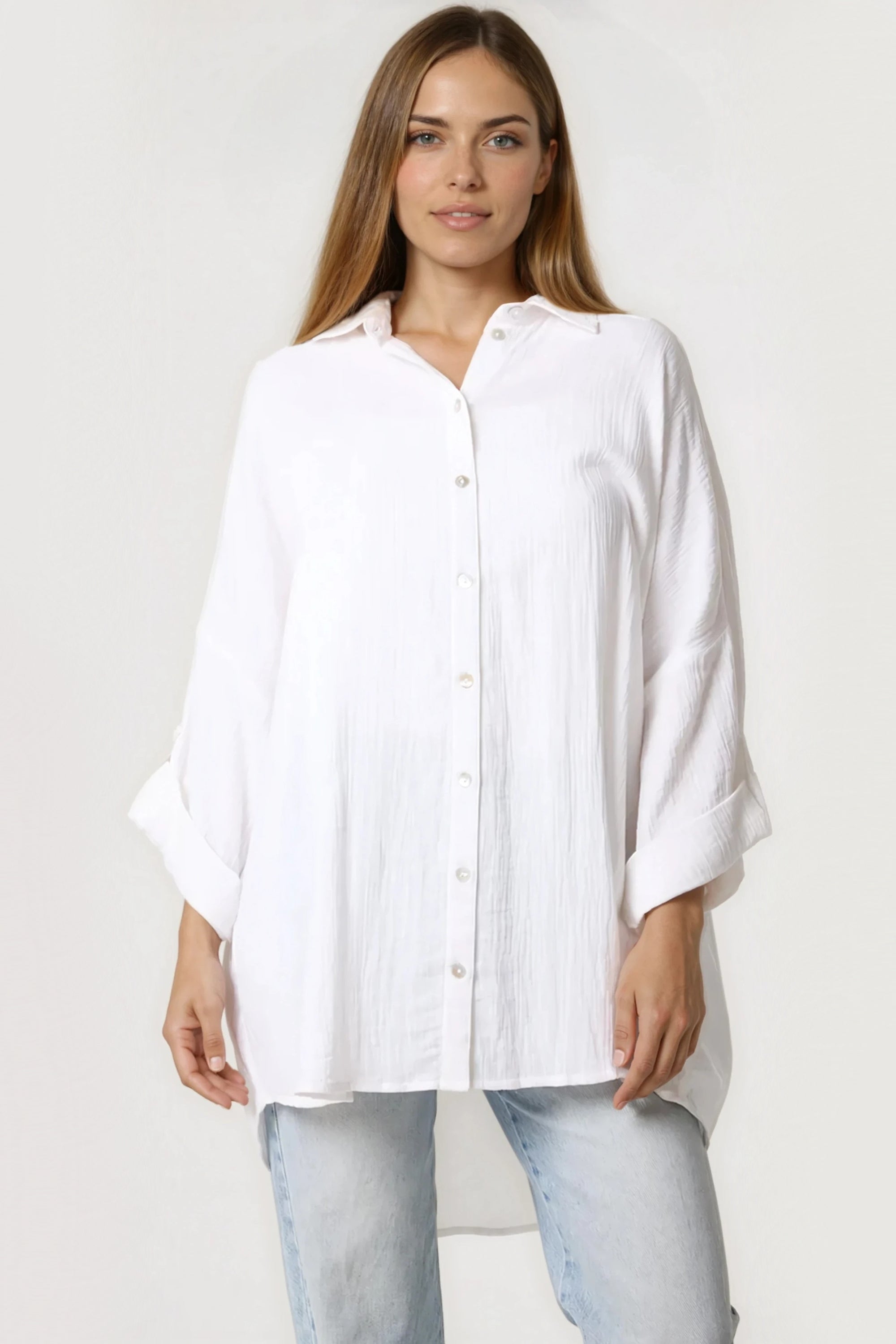 White Oversized Cotton Shirt