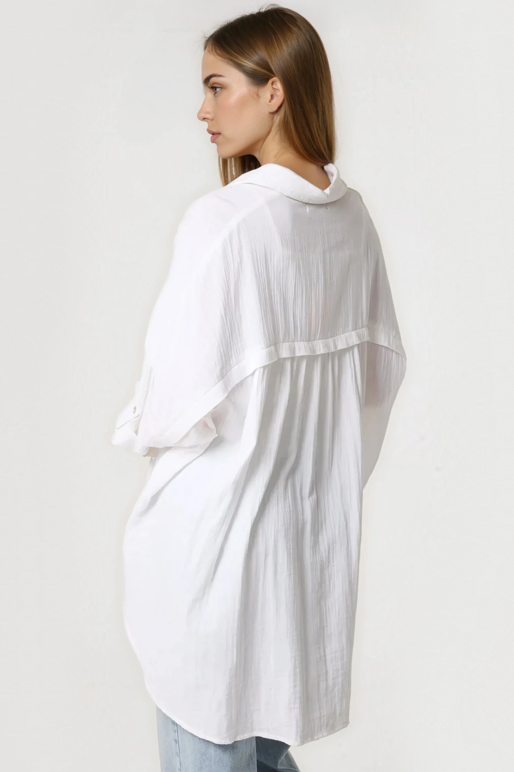 White Oversized Cotton Shirt