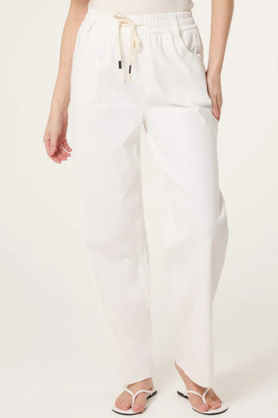 Ivory Wide Leg Trousers