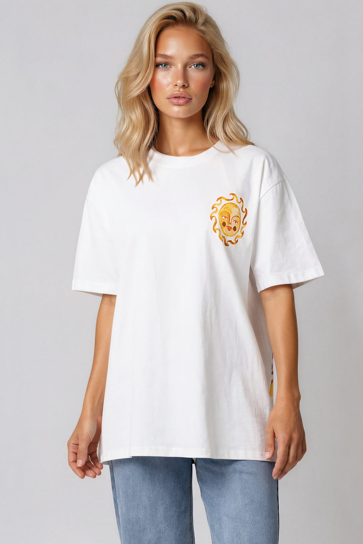 White Postcard Short Sleeve T-Shirt