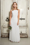 Gracey White High Neck Maxi Dress