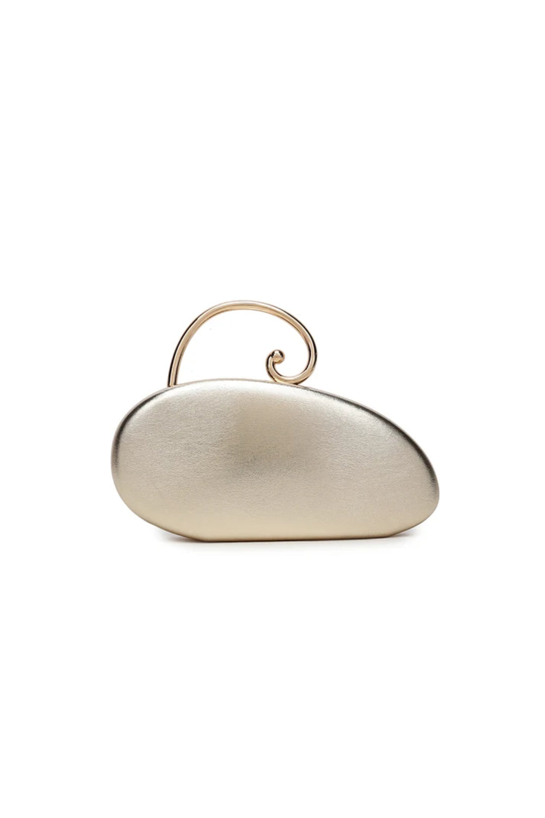 Gold Asymmetric Evening Clutch Bag