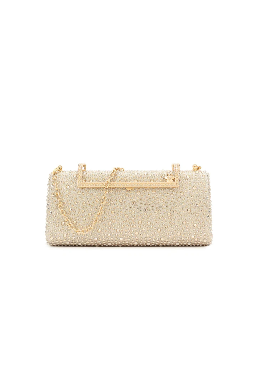 Gold Glitter Embellished Clutch Bag