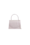 Silver Glitter Top Handle Evening Bag