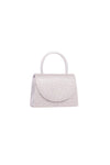 Silver Glitter Top Handle Evening Bag