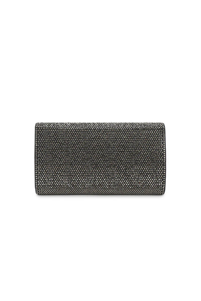Black Crystal Embellished Evening Clutch Bag