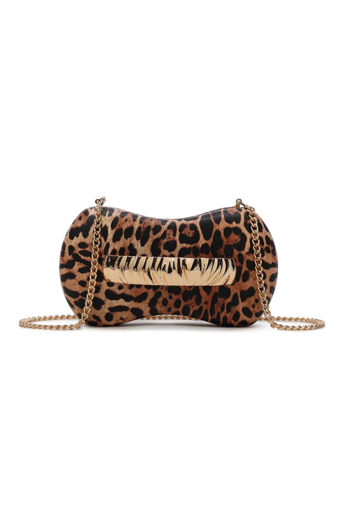 Leopard Print  Bow Clutch Bag