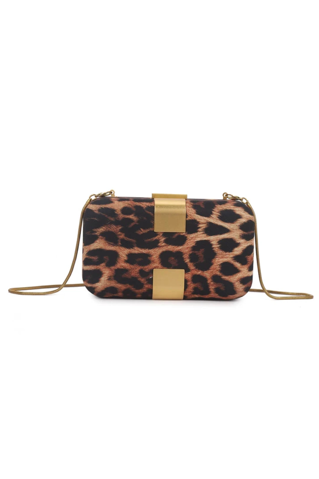 Leopard Print Evening Clutch Bag