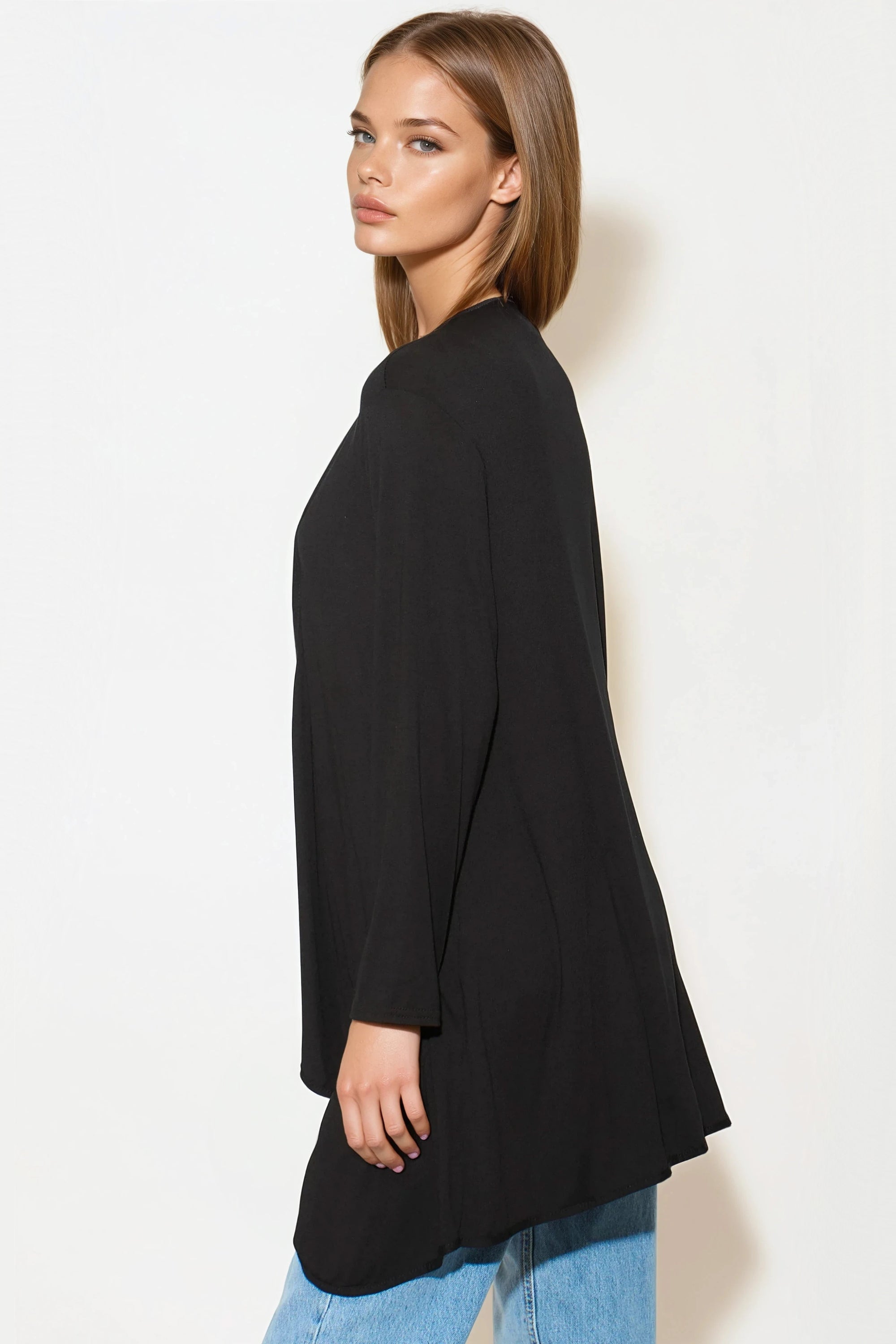 Black Waterfall Cardigan