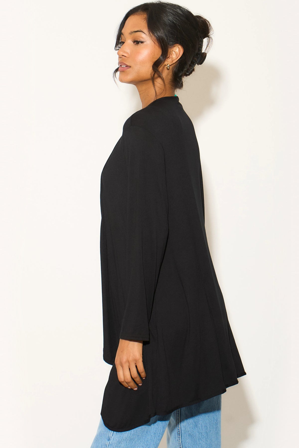 Black Waterfall Cardigan