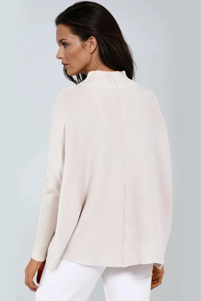 Stone Batwing Sleeve Knitted Jumper