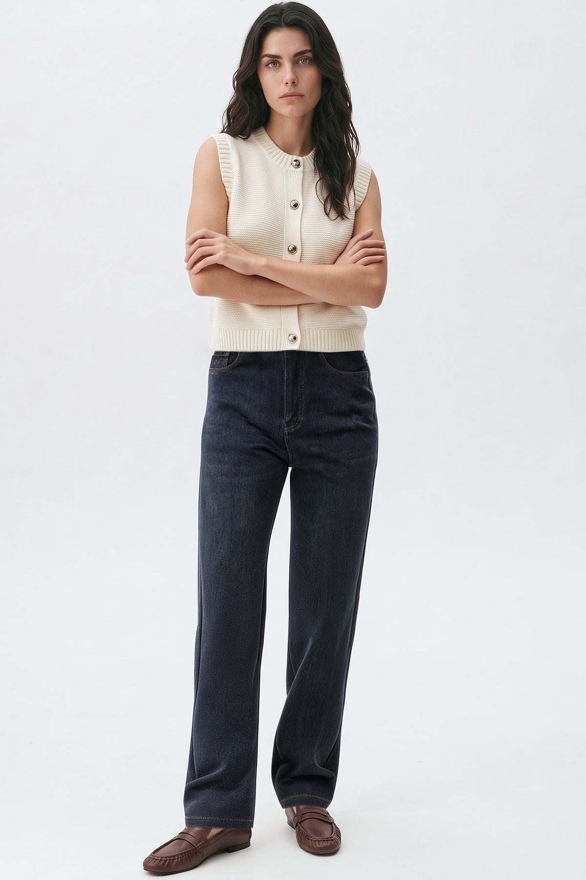 Indigo Straight Leg Jeans