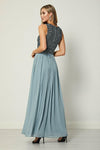 Ariana Grey Sleeveless Embellished Beaded Maxi Dress