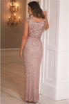 Blakely Rose Gold All Over Sequin Gown Dress